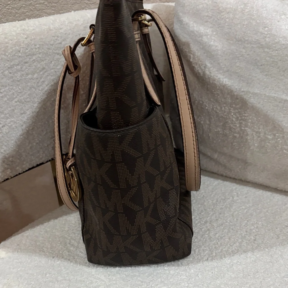 Michael Kors Dark Brown Tote with Gold Accents - Picture 2 of 8